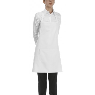 Čašnícka a kuchárska zástera biela okolo krku, 100% bavlna, 70x70cm - Egochef