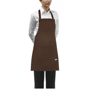 Čašnícka a kuchárska zástera Brown, okolo krku, 70x70cm - Egochef