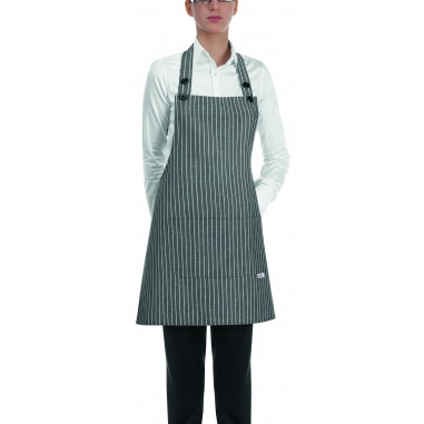 Čašnícka a kuchárska zástera Grey Stripe, okolo krku, 70x70cm - Egochef