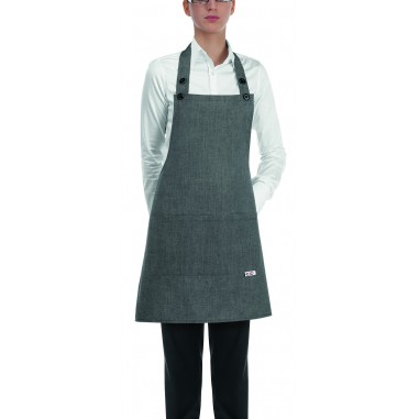Čašnícka a kuchárska zástera Grey Mix, okolo krku, 70x70cm - Egochef