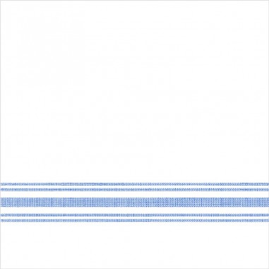 Servítky z netkanej textílie, Bill, 40x40cm, Mank - biele s modrým prúžkom