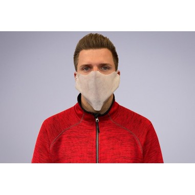 Jednorazové ochranné rúška na tvár z netkanej textílie, biele - Mank