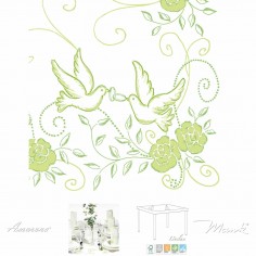Svadobné servítky Hochzeit zelené Airlaid, 40x40cm, Mank
