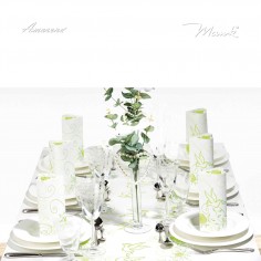 Svadobné servítky Hochzeit zelené Airlaid, 40x40cm, Mank 2