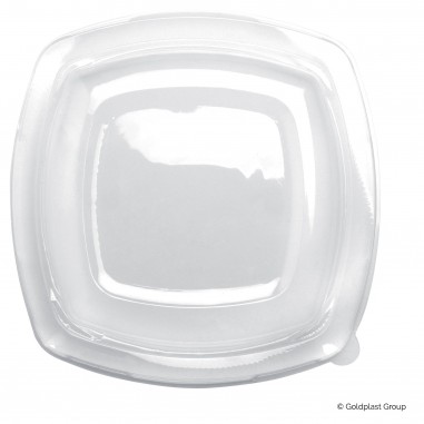 Plastový vrchnák na hlboký a dezertný tanier 18x18cm, transparentný