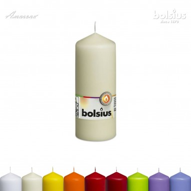 Valcová sviečka bledo-krémová 150/58mm, Bolsius