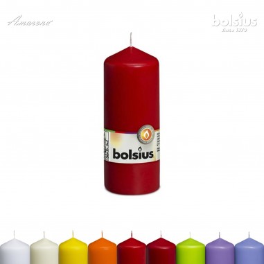 Valcová sviečka červená 150/58 mm, Bolsius