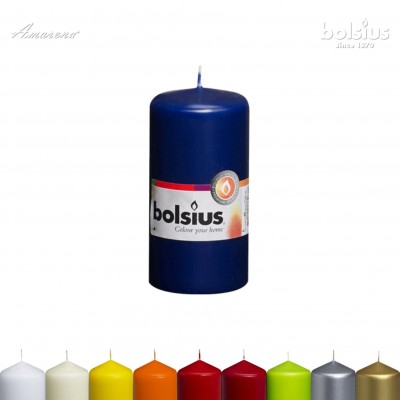 Valcová sviečka tmavomodrá 150/58 mm, Bolsius