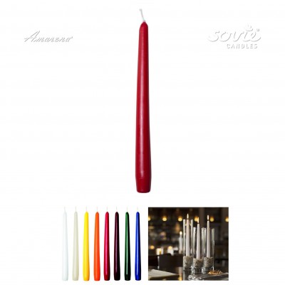 Kónická sviečka červená Ø 2,2 x 24 cm, Mank