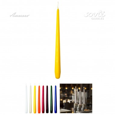 Kónická sviečka žltá Ø 2,2 x 24 cm, Mank