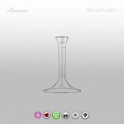 Plastové stopky na poháre, transparentné