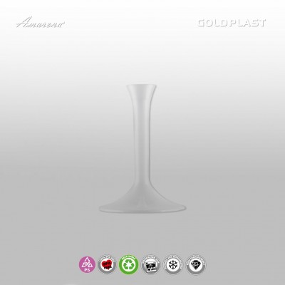 Plastové stopky na poháre, biele