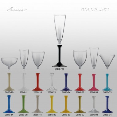 Plastové stopky na poháre, žlté