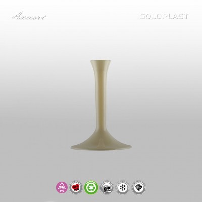 Plastové stopky na poháre, krémové