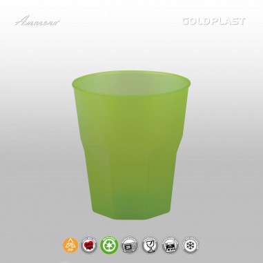 Plastové koktailové poháre, nerozbitné, 250ml, zelené