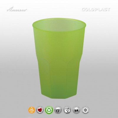 Plastové koktailové poháre, nerozbitné, 300ml, zelené