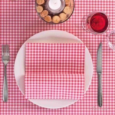 Servítky Italo bordové z netkanej textílie, 40 x 40 cm, Pack Service