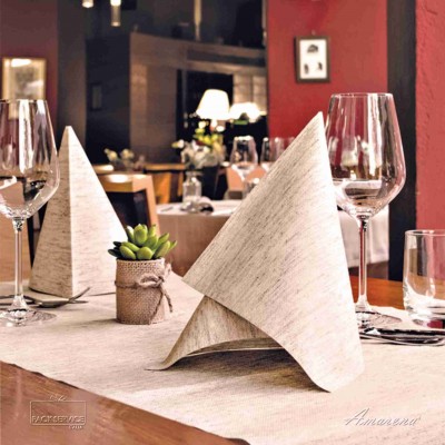 Servítky z netkanej textílie Tosca Nocciola, 40 x 40 cm, Pack Service