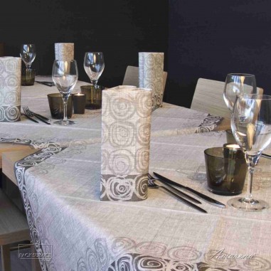 Servítky z netkanej textílie Rossella Nero, 40x40cm, Pack Service