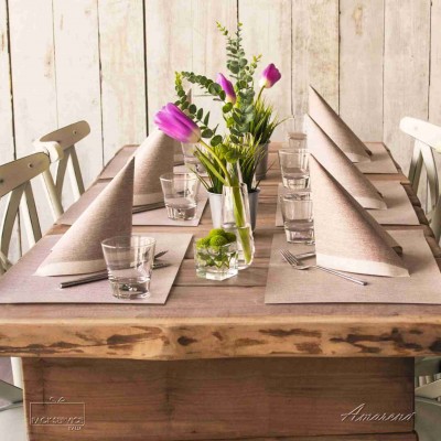 Servítky Touch Jolie Nocciola, 40x40cm, Pack Service