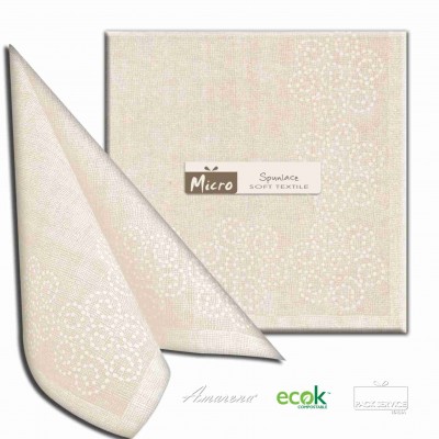 Servítky z netkanej textílie Micro Rosita Sabbia, 40x40cm, Pack Service