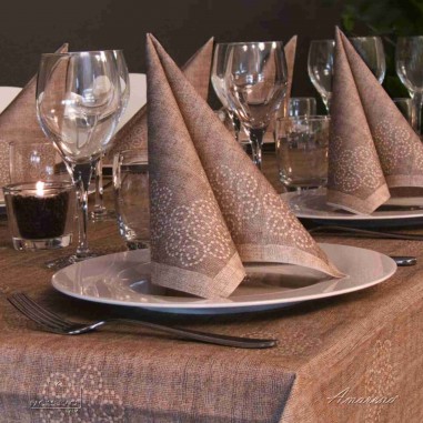 Servítky z netkanej textílie Micro Rosita Cacao, 40x40cm, Pack service