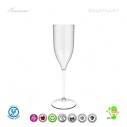 Plastový pohár na šampanské, Flute, 170ml, nerozbitný, číry