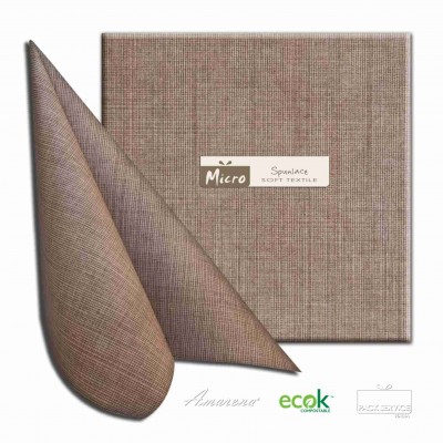 Servítky z netkanej textílie Micro, Gaia Cacao, 40x40cm, Pack Service