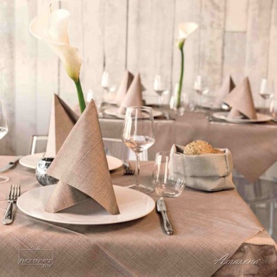 Servítky z netkanej textílie Micro, Gaia Cacao, 40x40cm, Pack Service