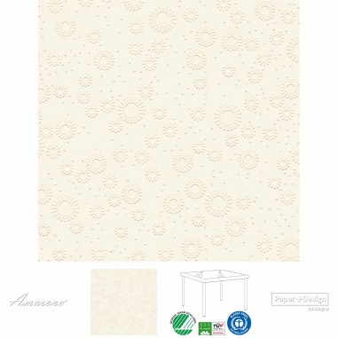 Papierové servítky Moments UNI Krémové s reliéfnou potlačou, 33x33cm, Paper+Design
