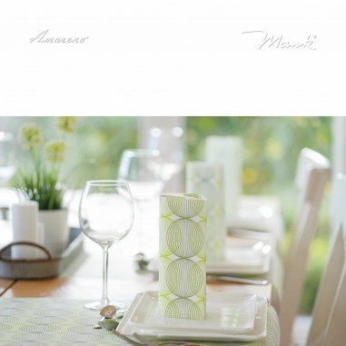 Servítky z netkanej textílie Ludo Lime-Oliv, 40x40cm, Mank