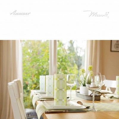 Servítky z netkanej textílie Ludo Lime-Oliv, 40x40cm, Mank