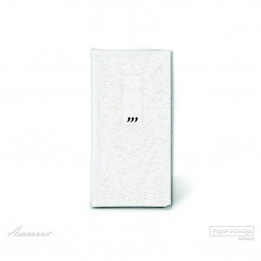 Svadobné vreckovky, 4-vrstvové papierové Moments Ornament biele, Paper+Design