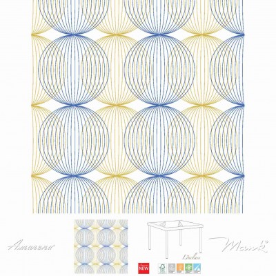 Servítky z netkanej textílie Ludo Blau-Gold, 40x40cm, Mank