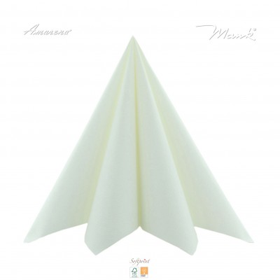 Biele servítky z papiera Softpoint, 40x40cm, jednofarebné, Mank