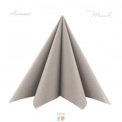 Hnedo šedé servítky z papiera Softpoint, 40x40cm, jednofarebné, Mank