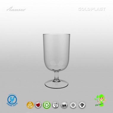 BIOplastový pohár na pivo/fresh, nerozbitný, 300ml, transparentný
