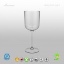 BIOplastový pohár na červené víno, nerozbitný, 420ml, transparentný