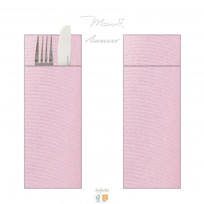 Príborník, obal na príbor papierový Softpoint, jednofarebný staroružový, 40x33cm, Mank