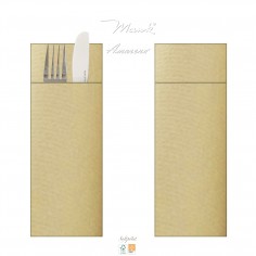 Príborník, obal na príbor papierový Softpoint, jednofarebný v prírodnej hnedej farbe, 40x33cm, Mank