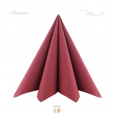 Bordové servítky z papiera Softpoint, 40x40cm, jednofarebné, Mank