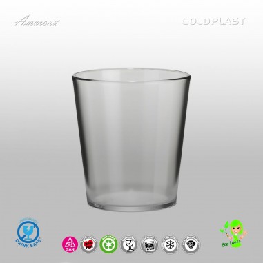 Plastový pohár TUMBLER kužeľový - 400ml, nerozbitný