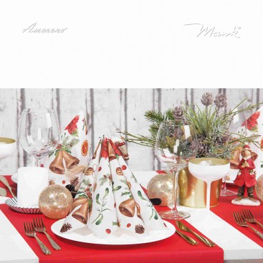 Vianočné servítky Marianne papierové, 33x33cm, Mank