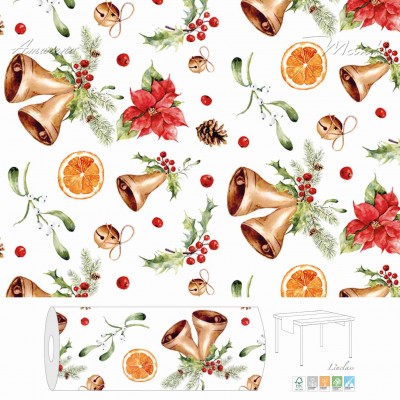 Vianočná šerpa na stôl Marianne, netkaná textília, 40cm x 24m, Mank