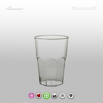 Plastové koktailové poháre malé 120ml, transparent, 50ks