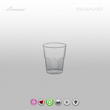 Plastový degustačný pohár - 30ml, transparentný, GoldPlast