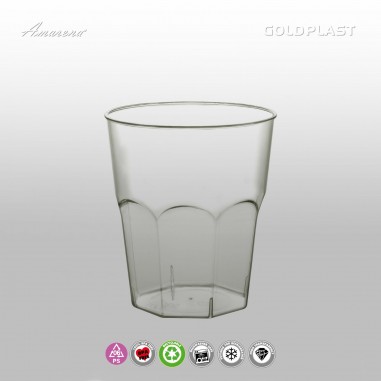 Plastový koktailový pohár - 270ml, transparentný, Gold Plast