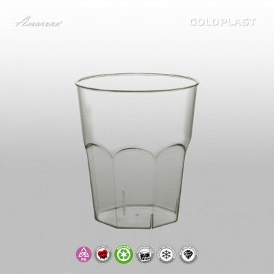 Plastové koktailové poháre 350ml, transparetné, 20 ks