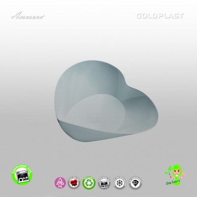 Fingerfood miska na dezerty Lovers, 7,7x7,4cm, biela