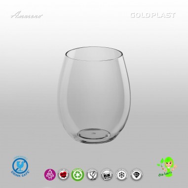 Plastový pohár na vodu 390ml, nerozbitný, Gold Plast